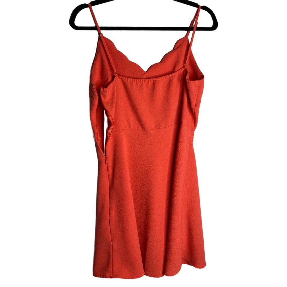 Mine coral pink scalloped tank dress size large - Picture 5 of 7